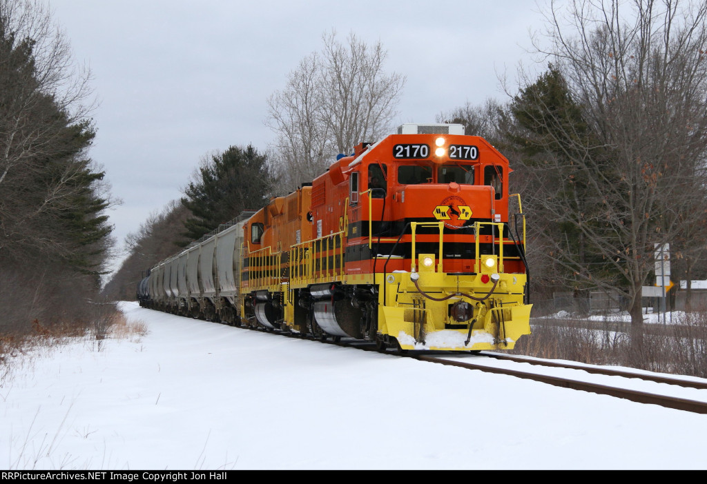 2170 & 2019 come south from Berry Jct on the way back to North Yard